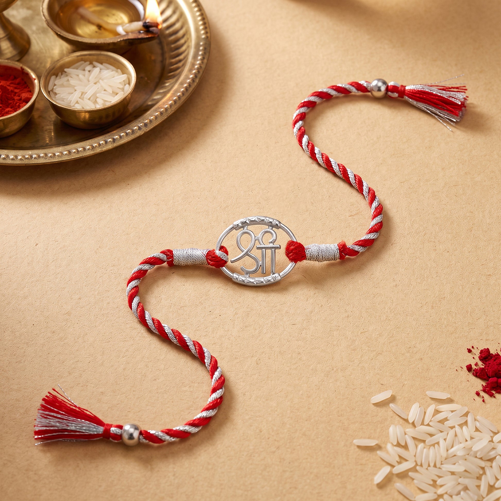 Silver Heavenly Shree Rakhi