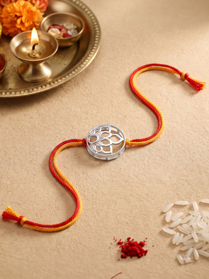 Silver Cherished Bloom Rakhi