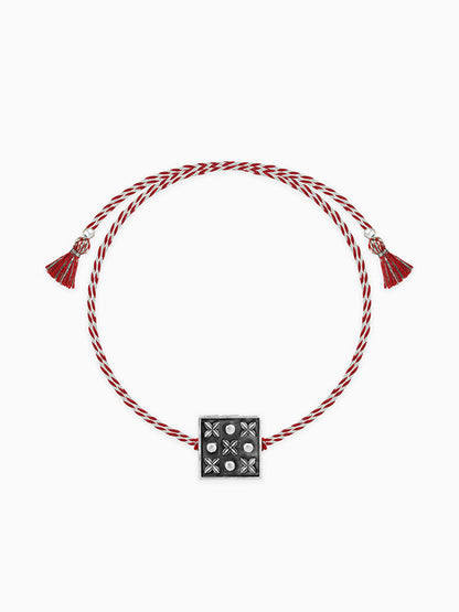 Oxidised Silver Square Rakhi