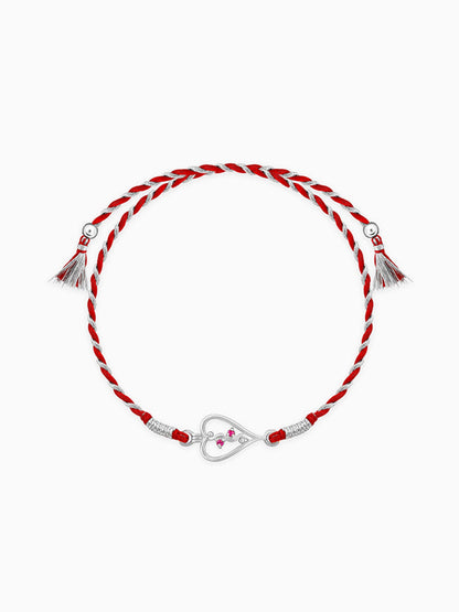 Silver Sibling Connection Rakhi