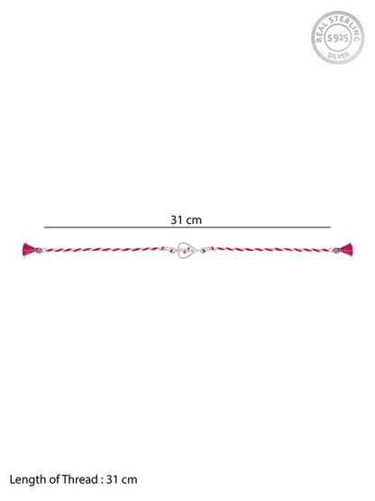 Silver Sibling Connection Rakhi