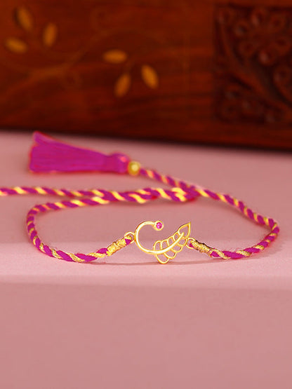 Golden New Leaf Rakhi
