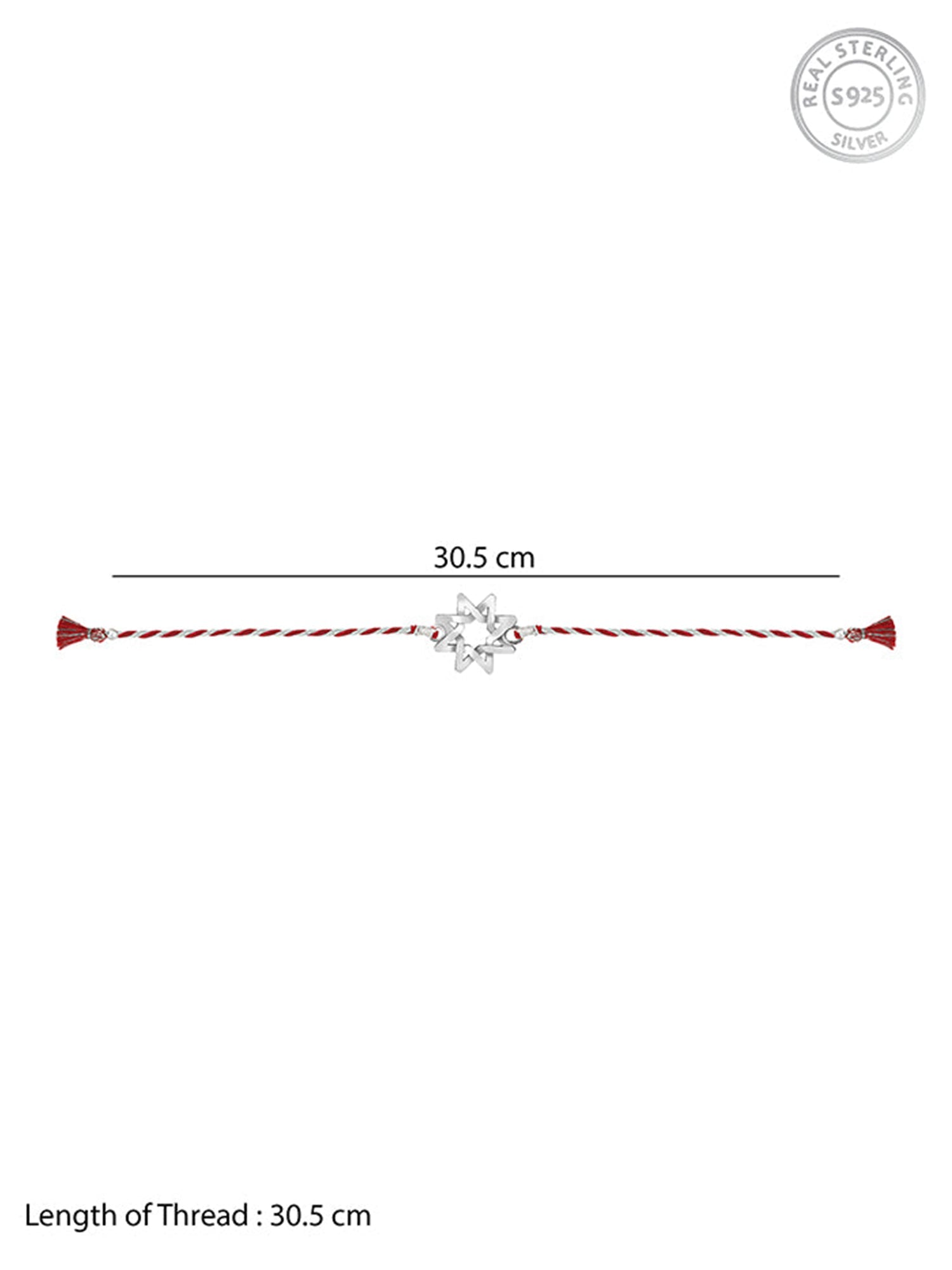 Silver Sparkling Star Rakhi