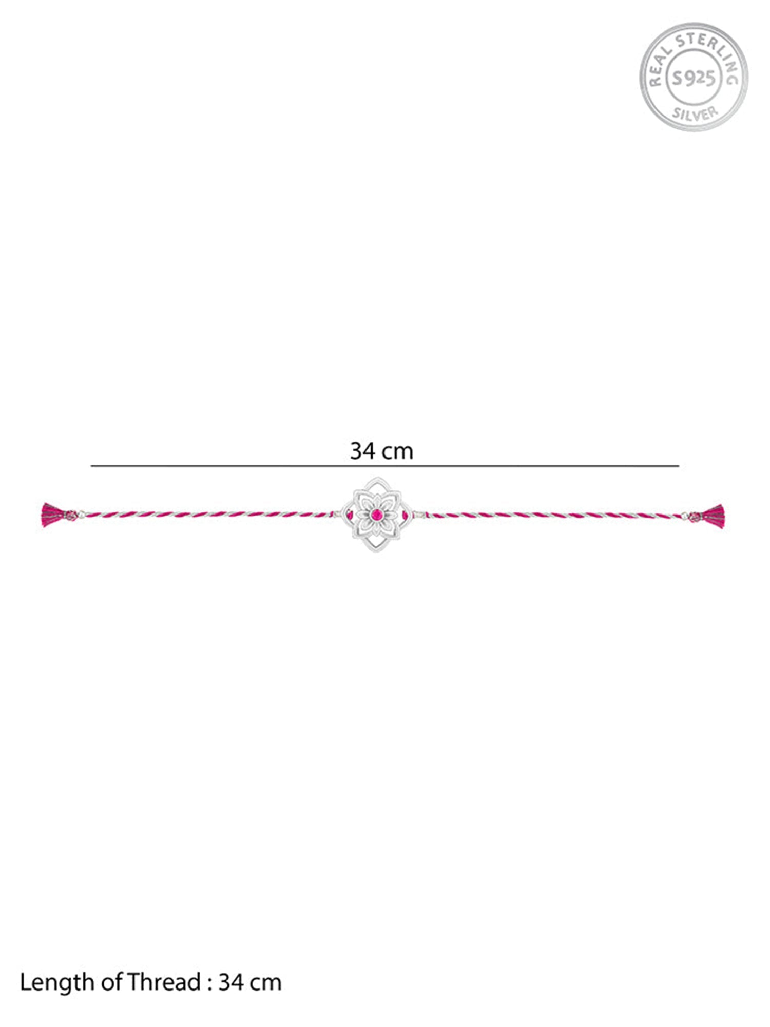 Silver Floral Sparkle Rakhi