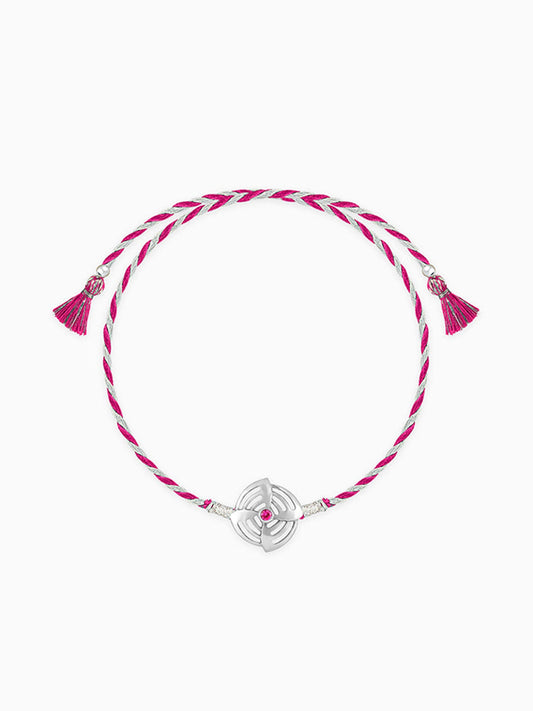 Silver Elegant Circle Rakhi
