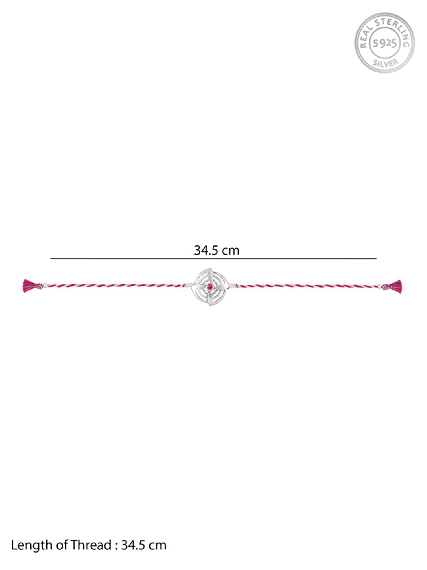 Silver Elegant Circle Rakhi