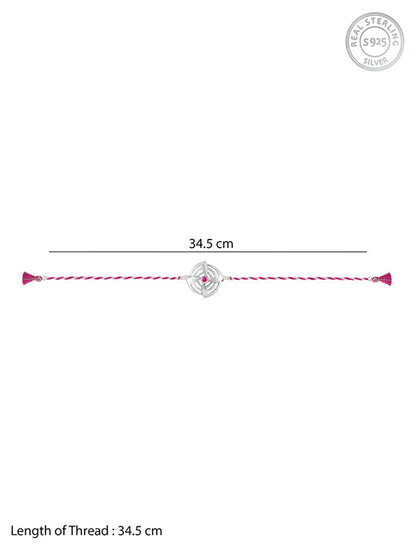 Silver Elegant Circle Rakhi