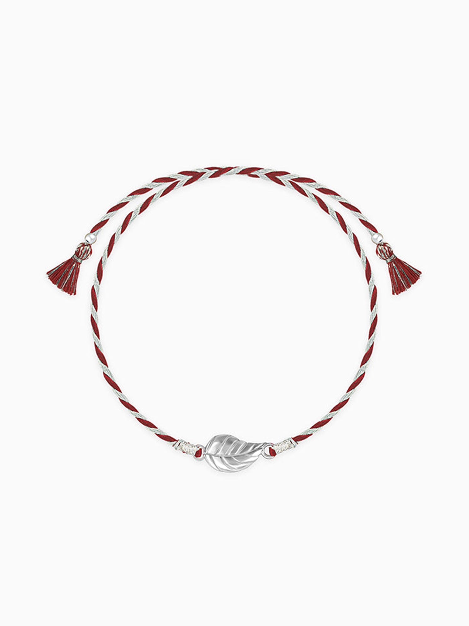 Silver Leafy Rakhi