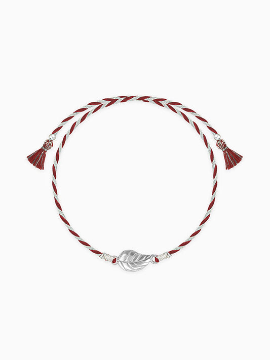 Silver Leafy Rakhi