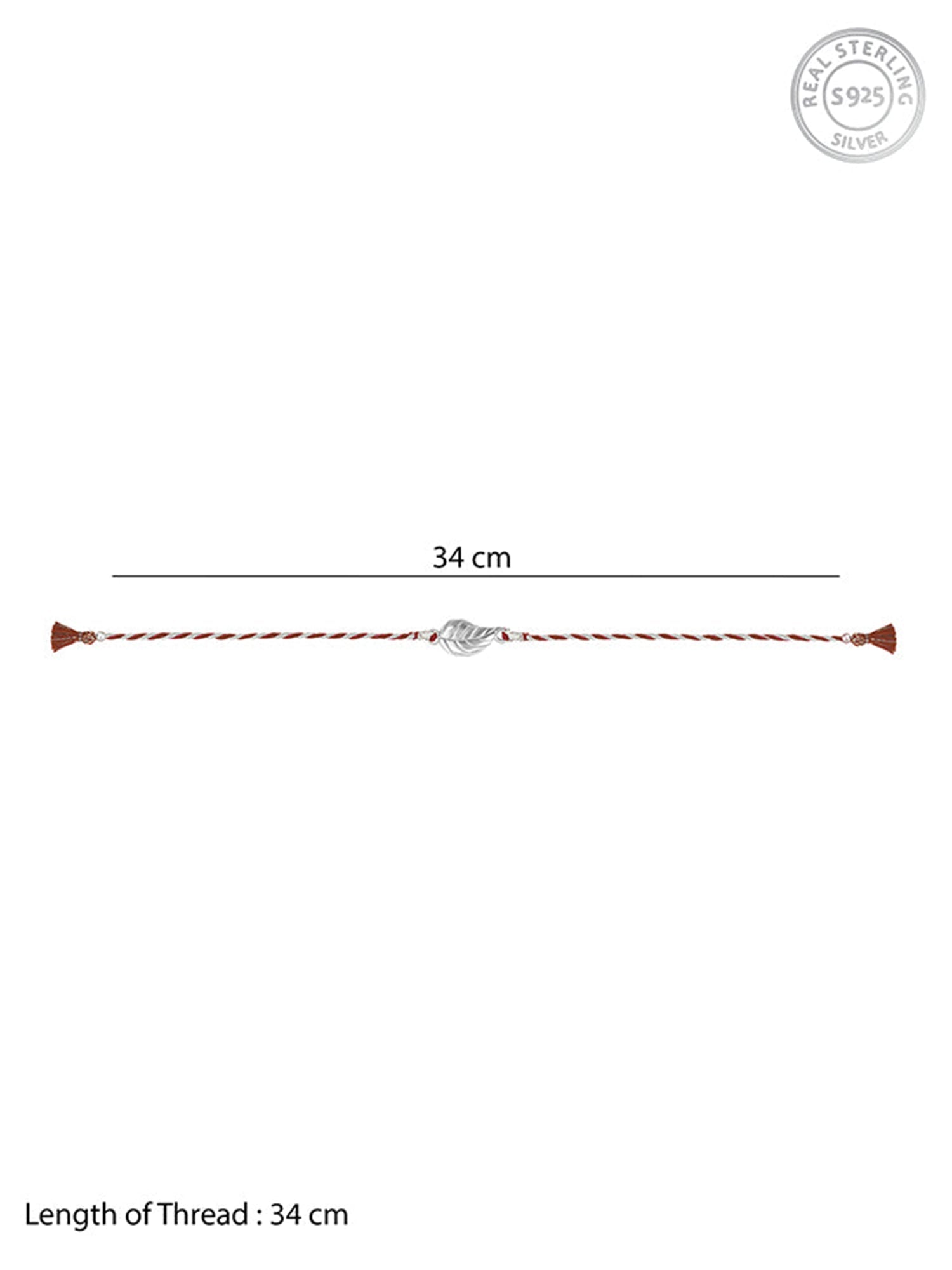 Silver Leafy Rakhi