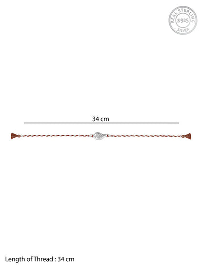 Silver Leafy Rakhi