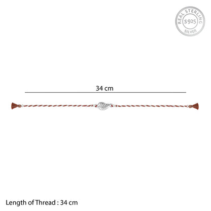 Silver Leafy Rakhi