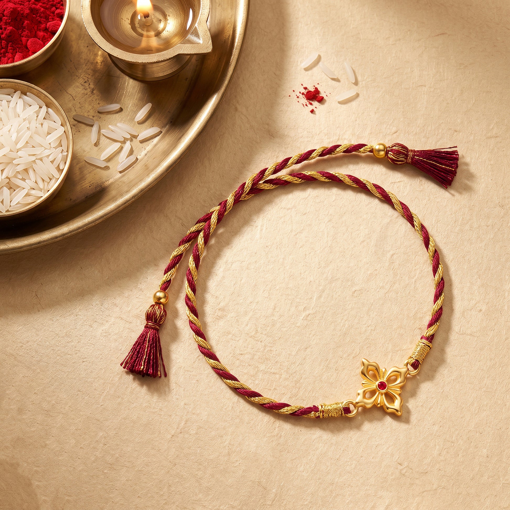 Golden Dua Rakhi