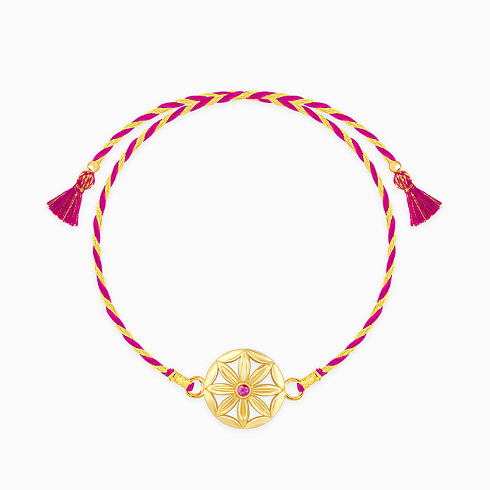 Golden Flower Mandala Rakhi