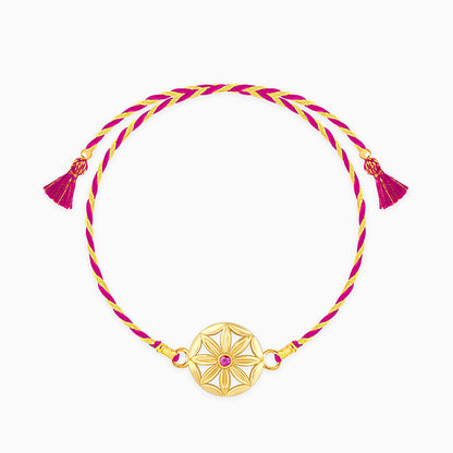 Golden Flower Mandala Rakhi