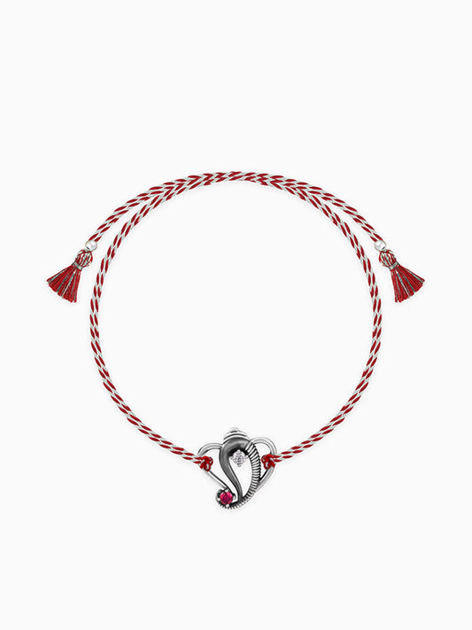 Oxidised Silver Lord Ganesha Rakhi