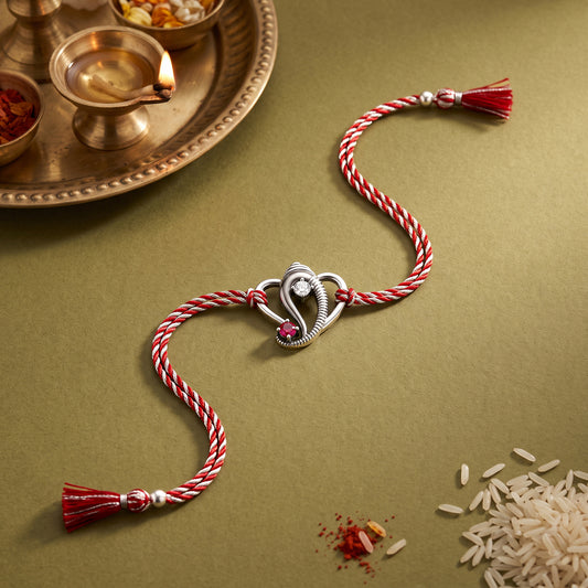 Oxidised Silver Lord Ganesha Rakhi