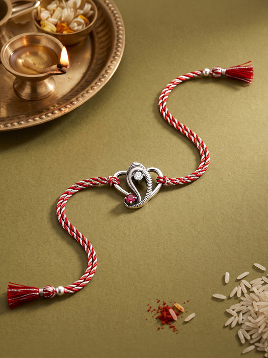 Oxidised Silver Lord Ganesha Rakhi