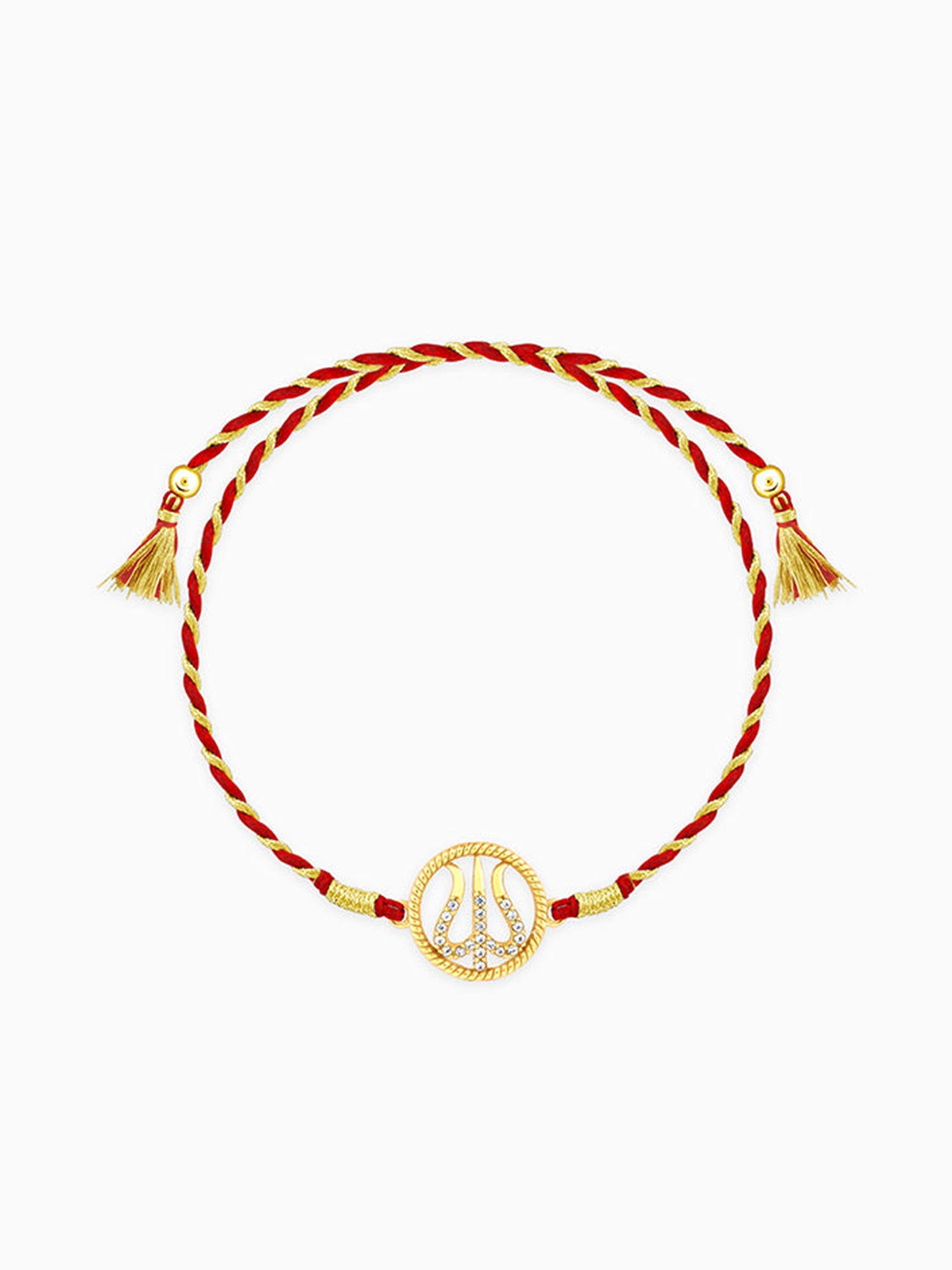 Golden Divine Trishula Rakhi