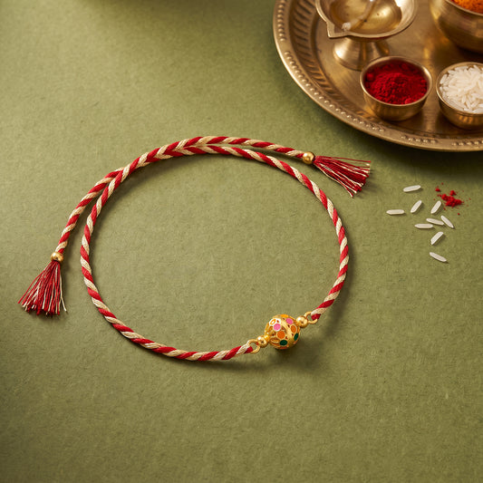 Golden Charming Ball Rakhi