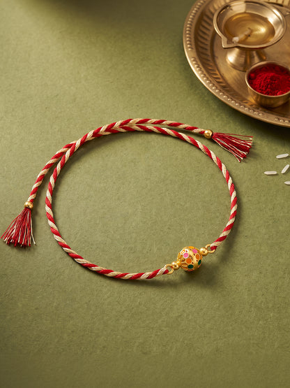 Golden Charming Ball Rakhi