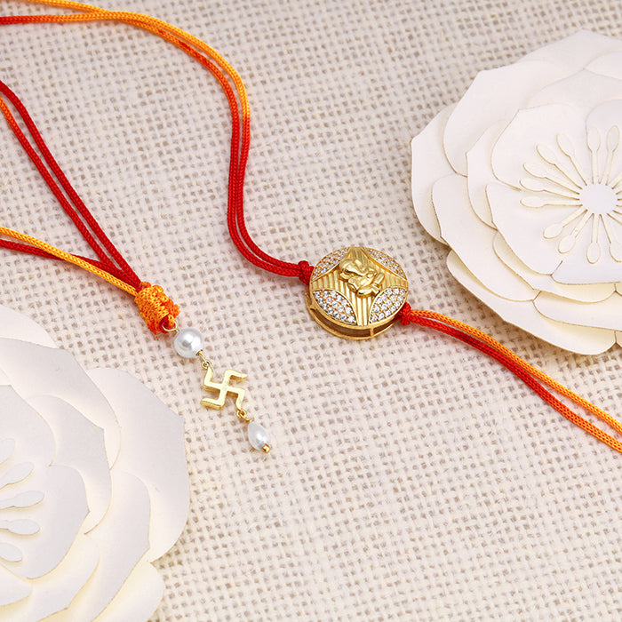 Golden Family Bond Bhaiya Bhabhi Rakhis