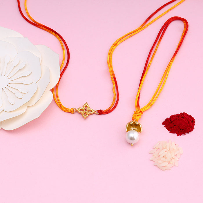 Golden Bridging Hearts Bhaiya Bhabhi Rakhis