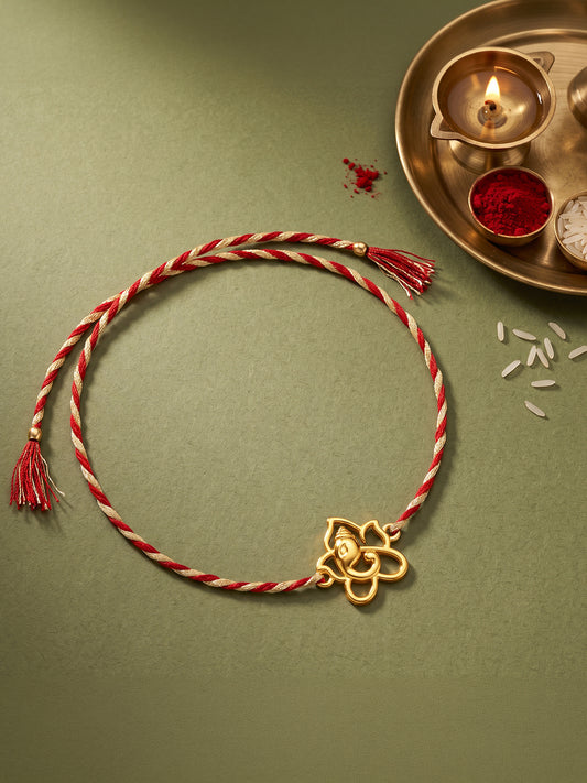 Golden Divine Ganesha Rakhi