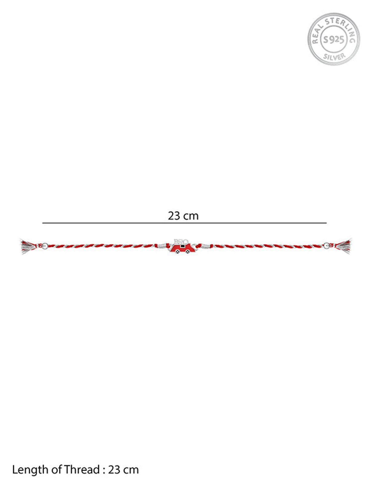Silver Traveller Bro Kids Rakhi