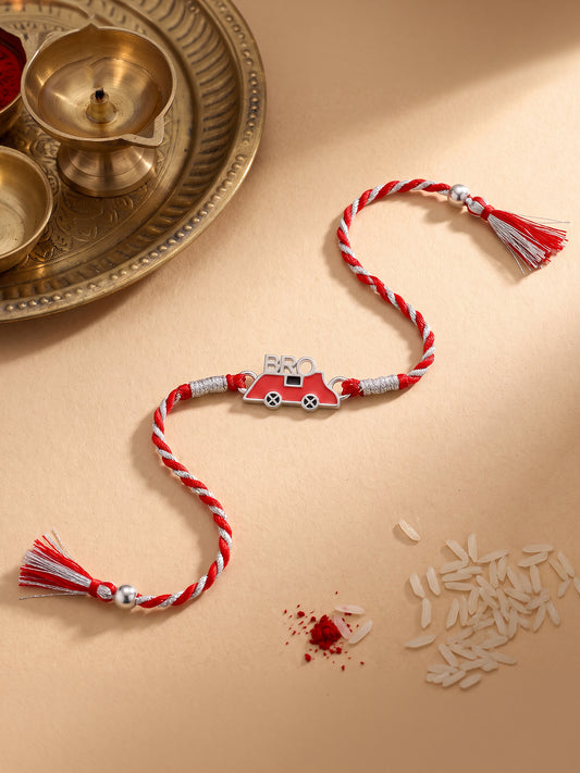 Silver Traveller Bro Kids Rakhi