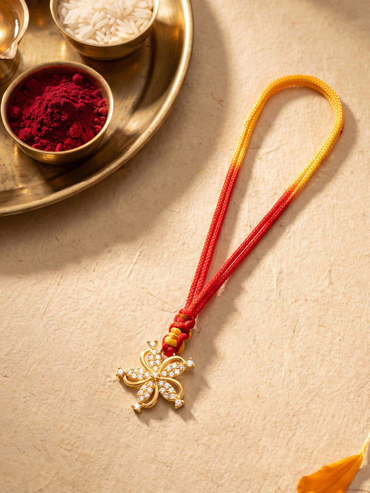 Golden Blossom Lumba Rakhi