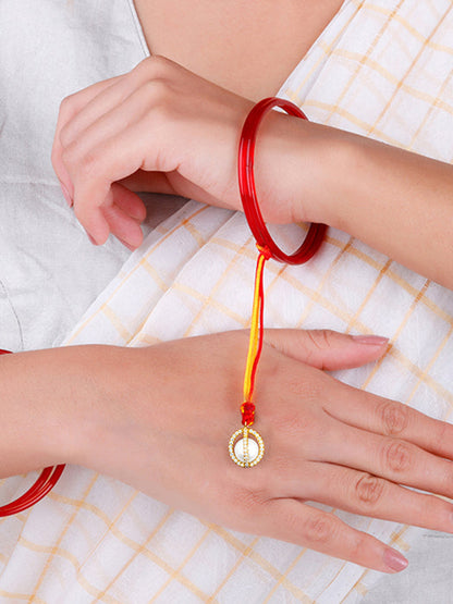 Golden Lumba Pearl Rakhi