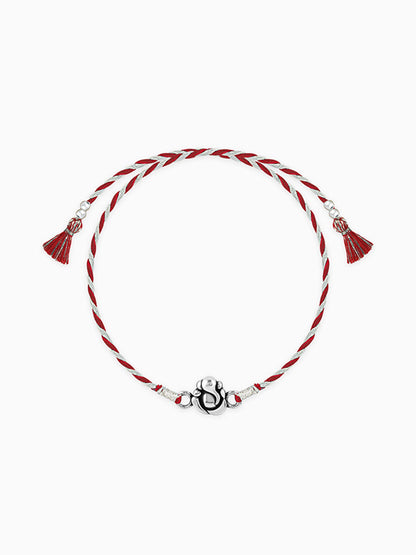 Silver Ganpati Motif Rakhi