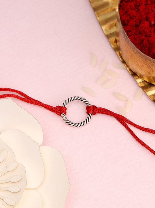 Silver Woven Feelings Rakhi