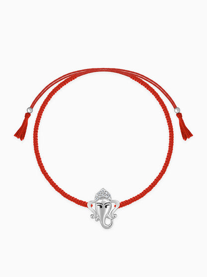 Silver Spiritual Ganesha Rakhi