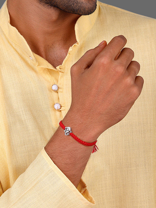 Silver Spiritual Ganesha Rakhi