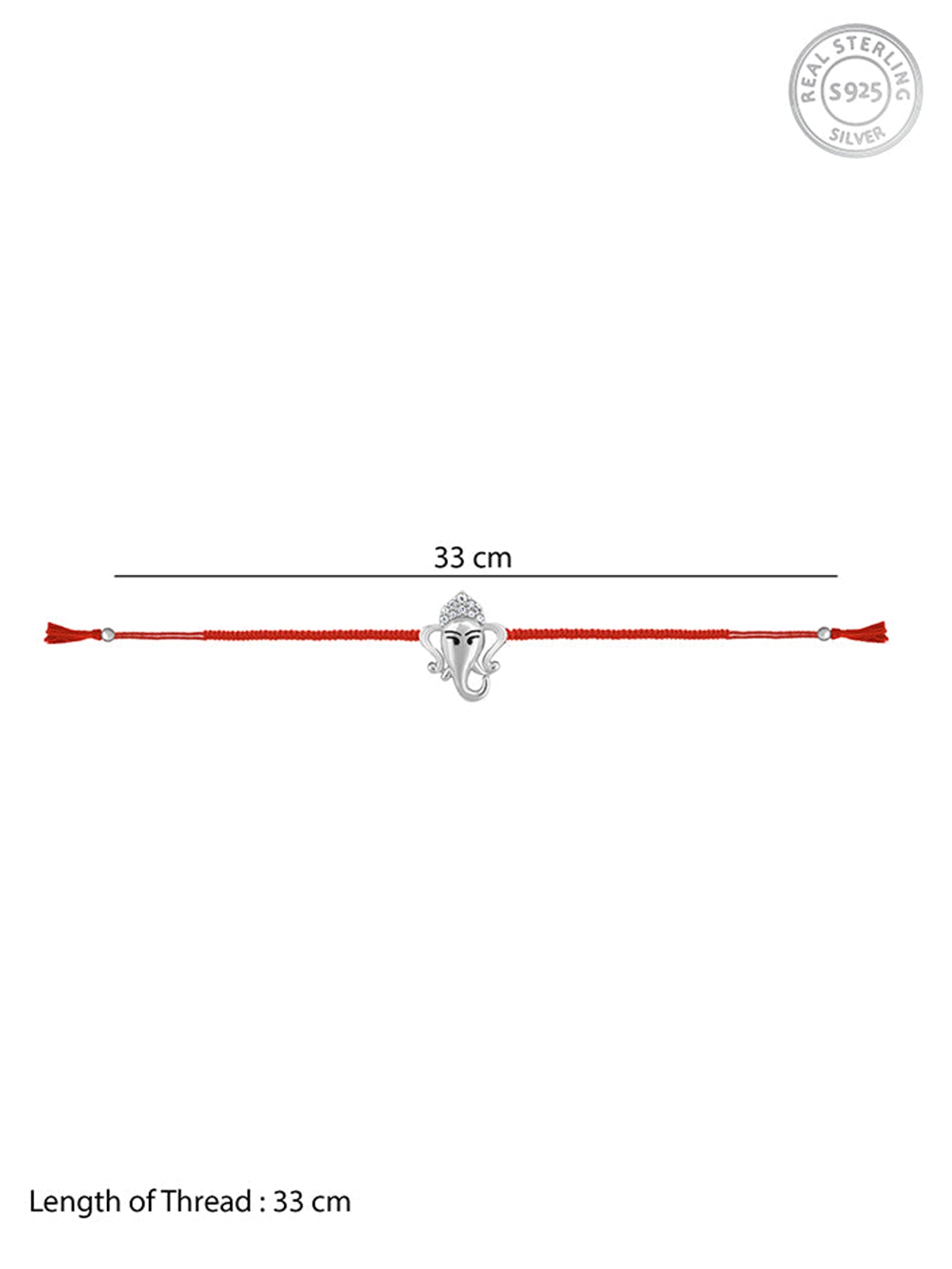 Silver Spiritual Ganesha Rakhi