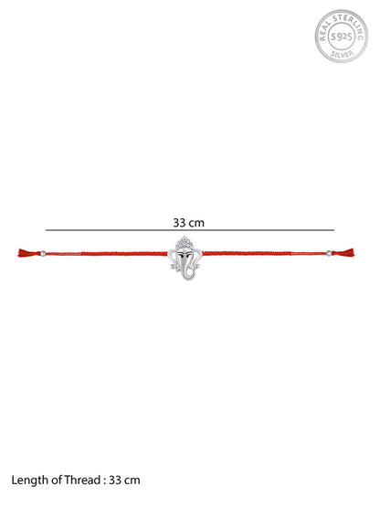 Silver Spiritual Ganesha Rakhi