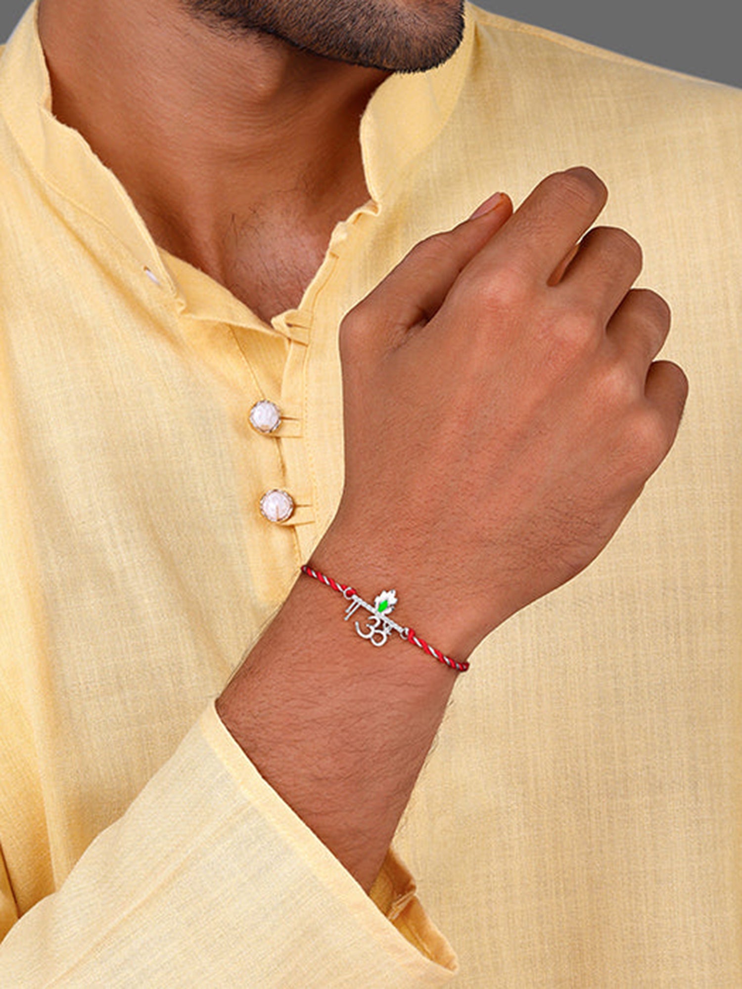 Silver Sacred Om Rakhi