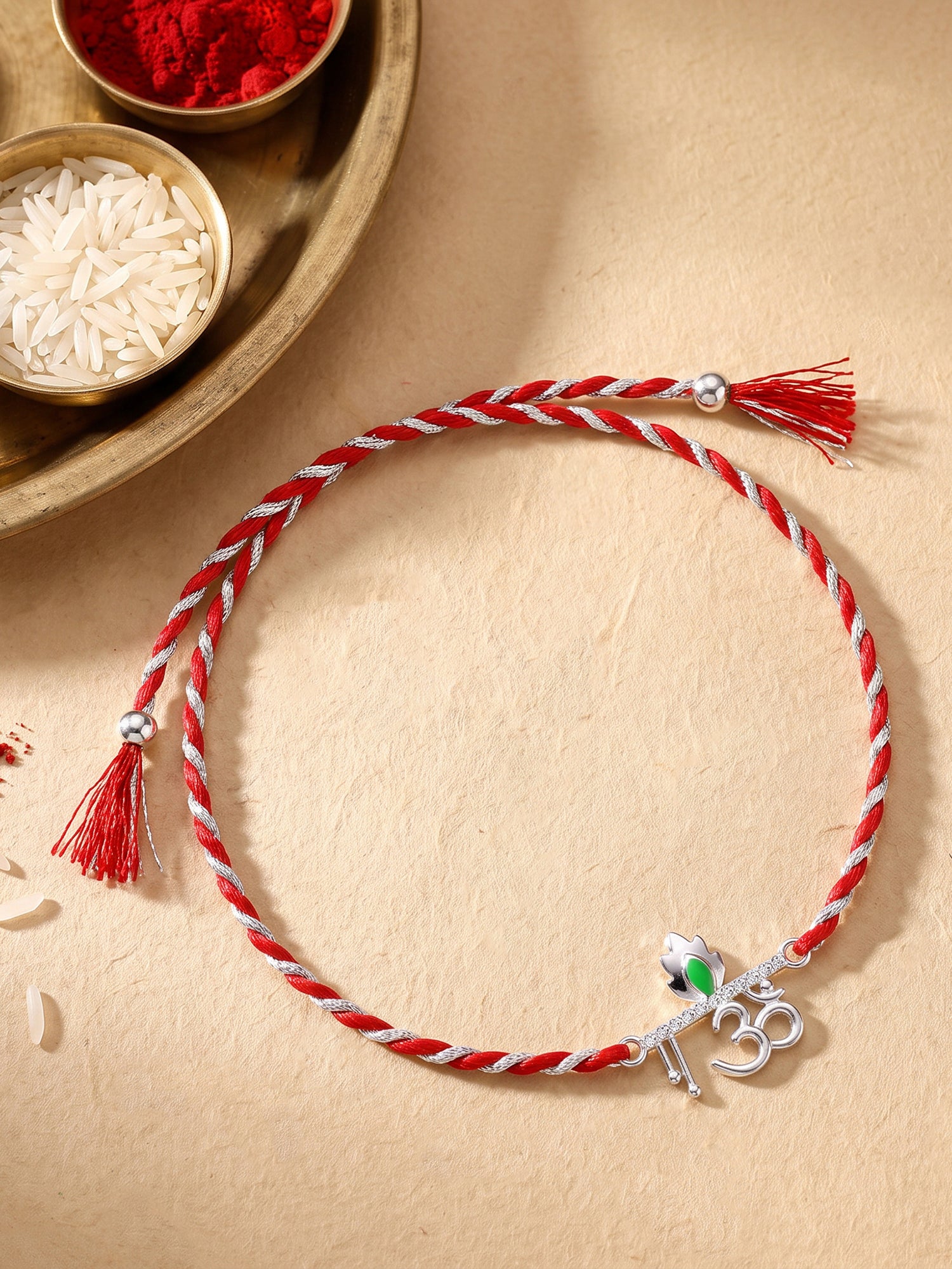 Silver Sacred Om Rakhi