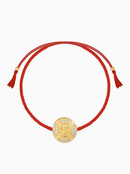 Golden Ganesha Blessing Rakhi