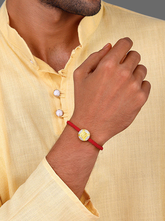 Golden Ganesha Blessing Rakhi