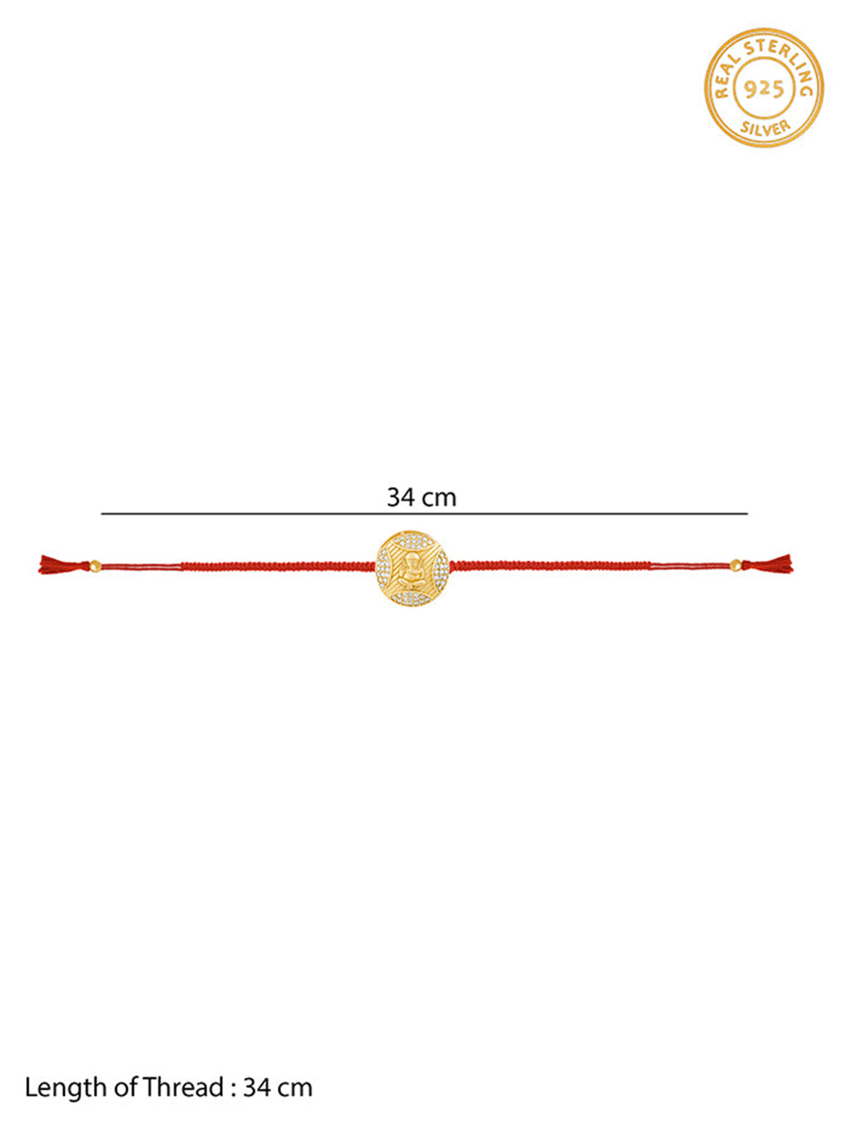 Golden Ganesha Blessing Rakhi