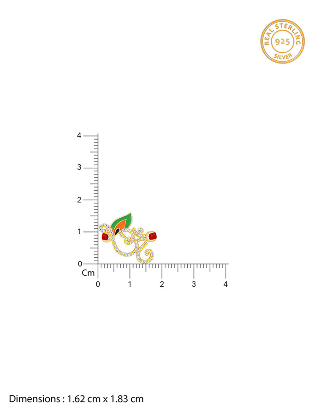 Golden Sparkling Om Rakhi
