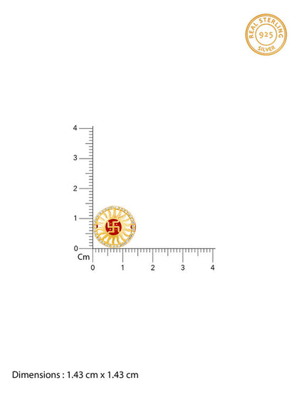 Golden Swastik Chakra Rakhi