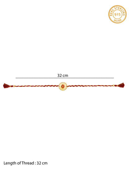 Golden Swastik Chakra Rakhi