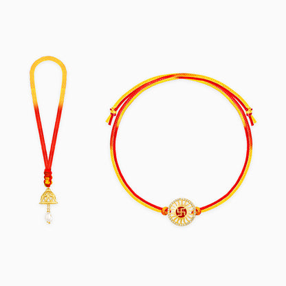 Golden Irreplaceable Bond Bhaiya Bhabhi Rakhis