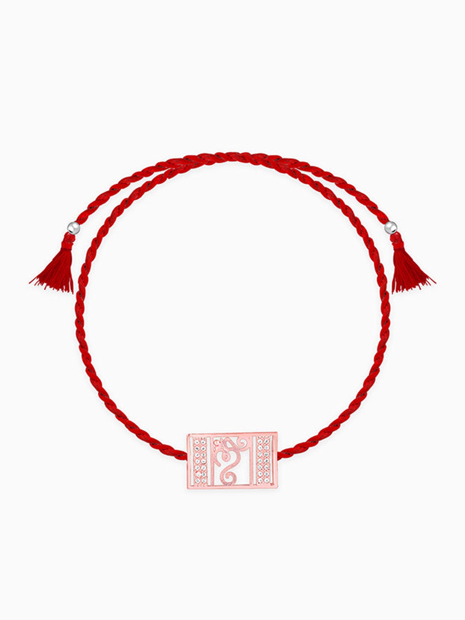 Rose Gold Spiritual Om Rakhi