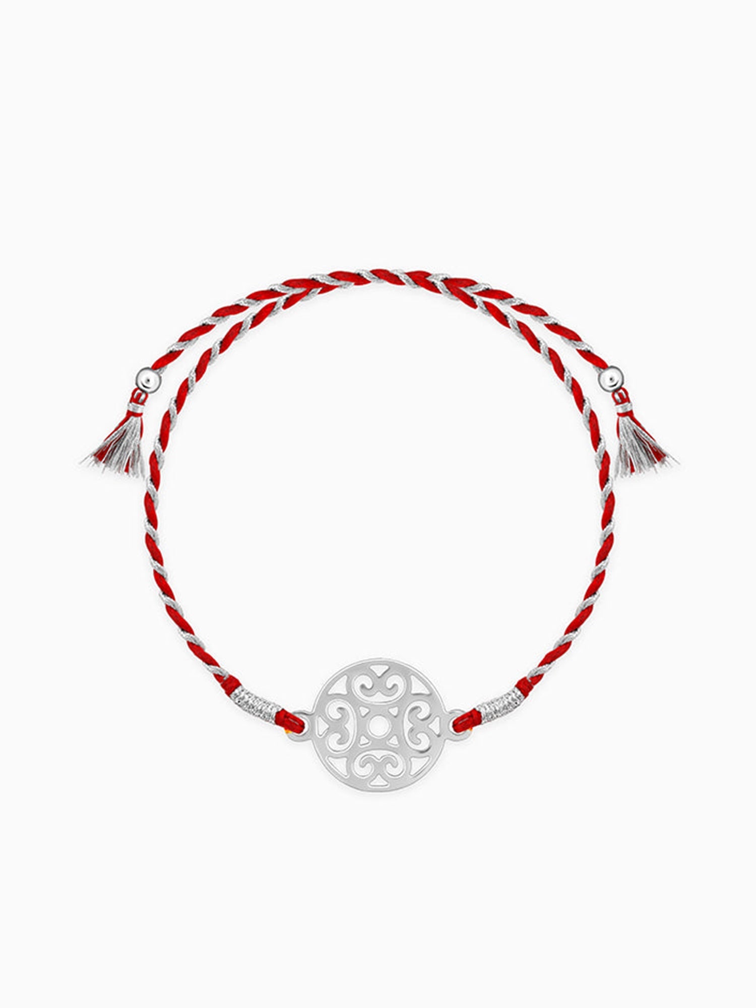 Silver Circular Mandala Rakhi