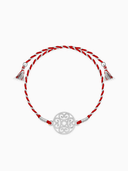 Silver Circular Mandala Rakhi